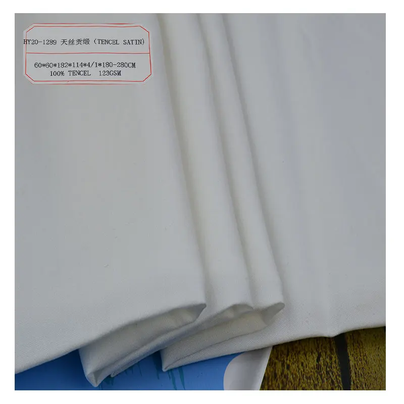 Hot selling high quality soft comfortable 100% satin fabric for shirt  skirt dress