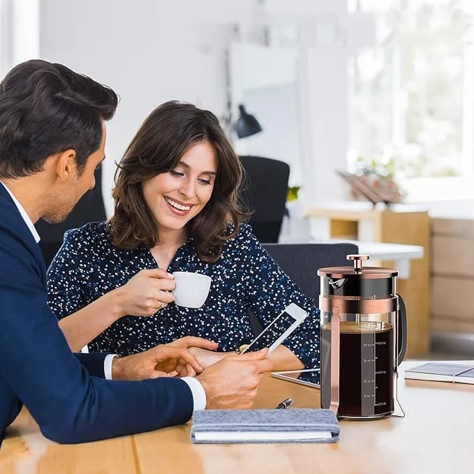 34oz glass French press with handle French coffee maker Cold Brew coffee maker Tea maker Kitchen Travel Camping