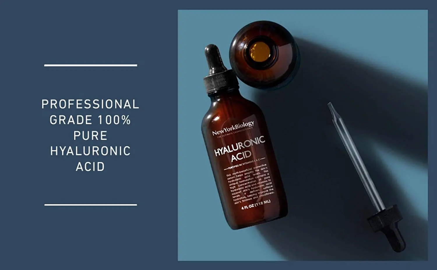 Hyaluronic Acid Serum For Face - HUGE 4 oz - Improves Skin Texture and Moisturizes Skin - Professional Strength Anti Aging Face