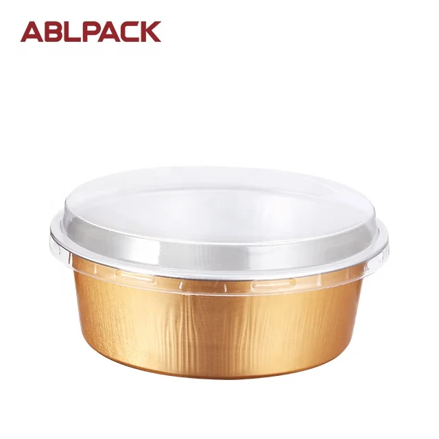 ABLPACK Aluminum Foil Microwave Safe Food Containers Disposable 150ml Aluminium Food Packaging Baking Cups
