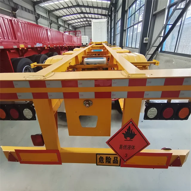 New Shipping 20ft Skeleton Chassis Dump Semitrailer With 12twist Locks Truck Trailers