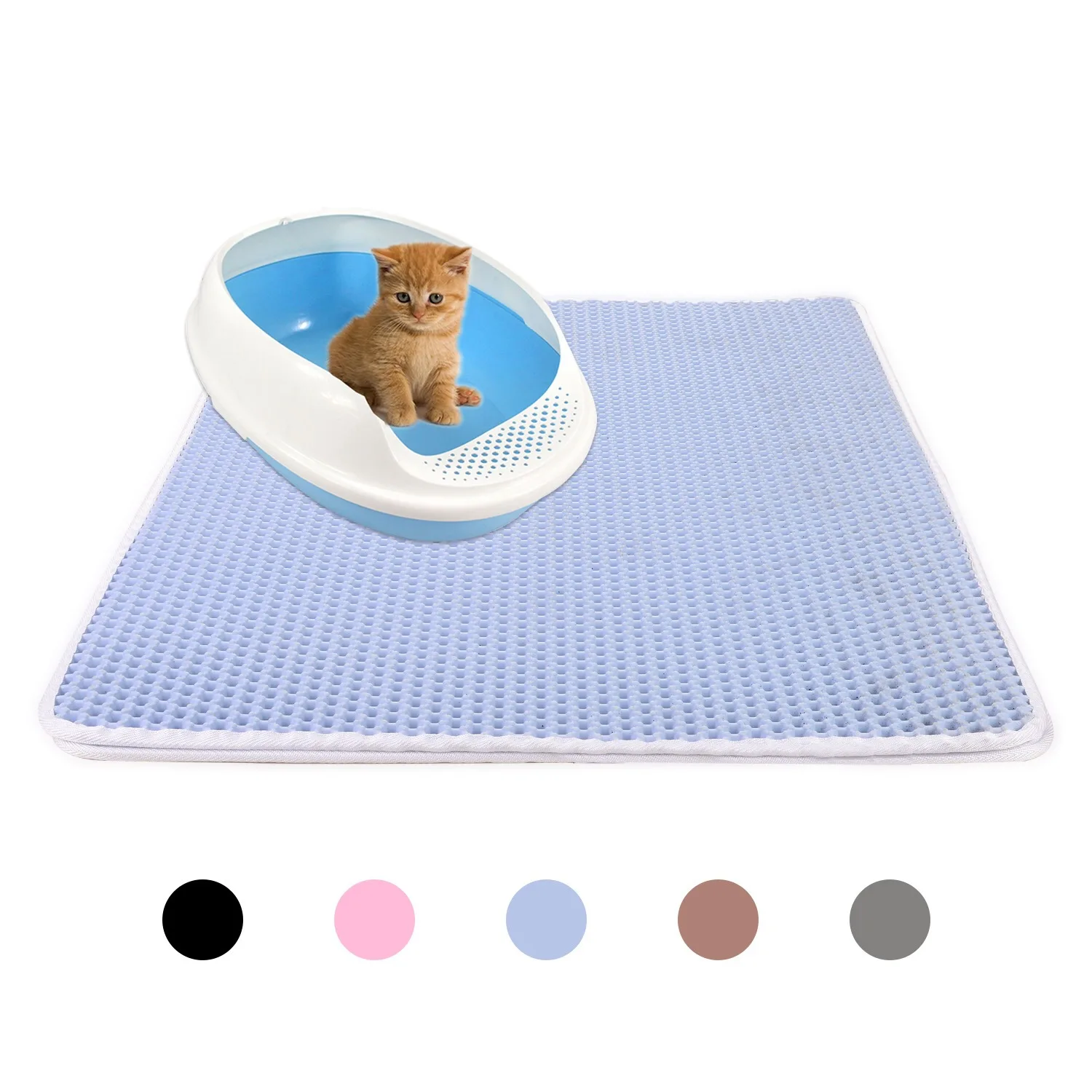 Dog Accessories Pet EVA Double-layer Cat Litter Pad Durable Waterproof Cat Litter Trapper Mat