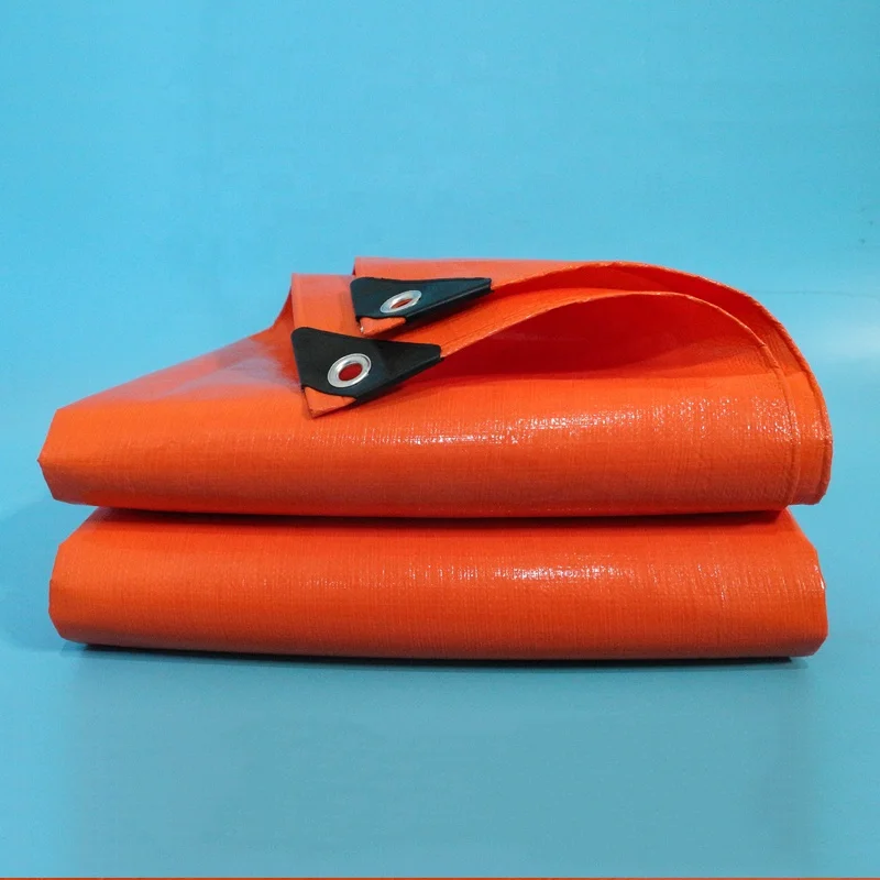 High Quality Orange Color Custom Size Tarps Heavy Duty Waterproof 180 GSM Pe Tarpaulin Cover tarpaulin banner
