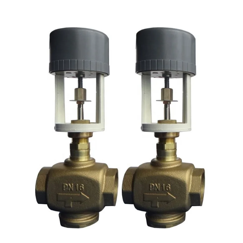 DN25 24v linear actuator zone valve water electric 2 way control valve
