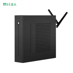 industrial computer control cabinet fanless mini pc rs232 rs485 6COM 4USB 2 LAN Dual NIC
