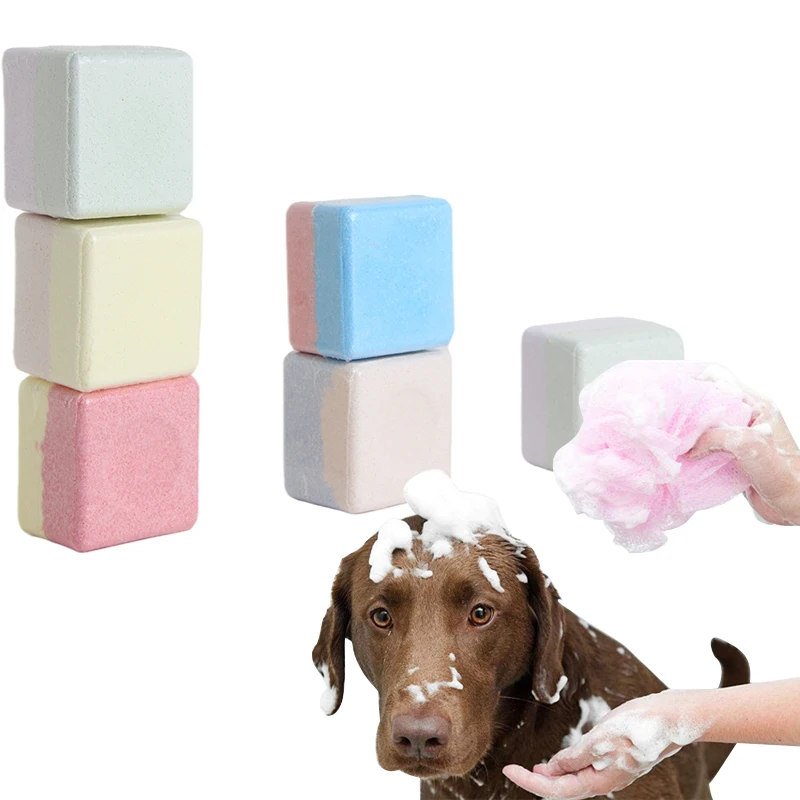 OEM Factory ISO 13485 bath supplies dog bubble bath fizzies Bomba de bano pet spa large dog bath bombs