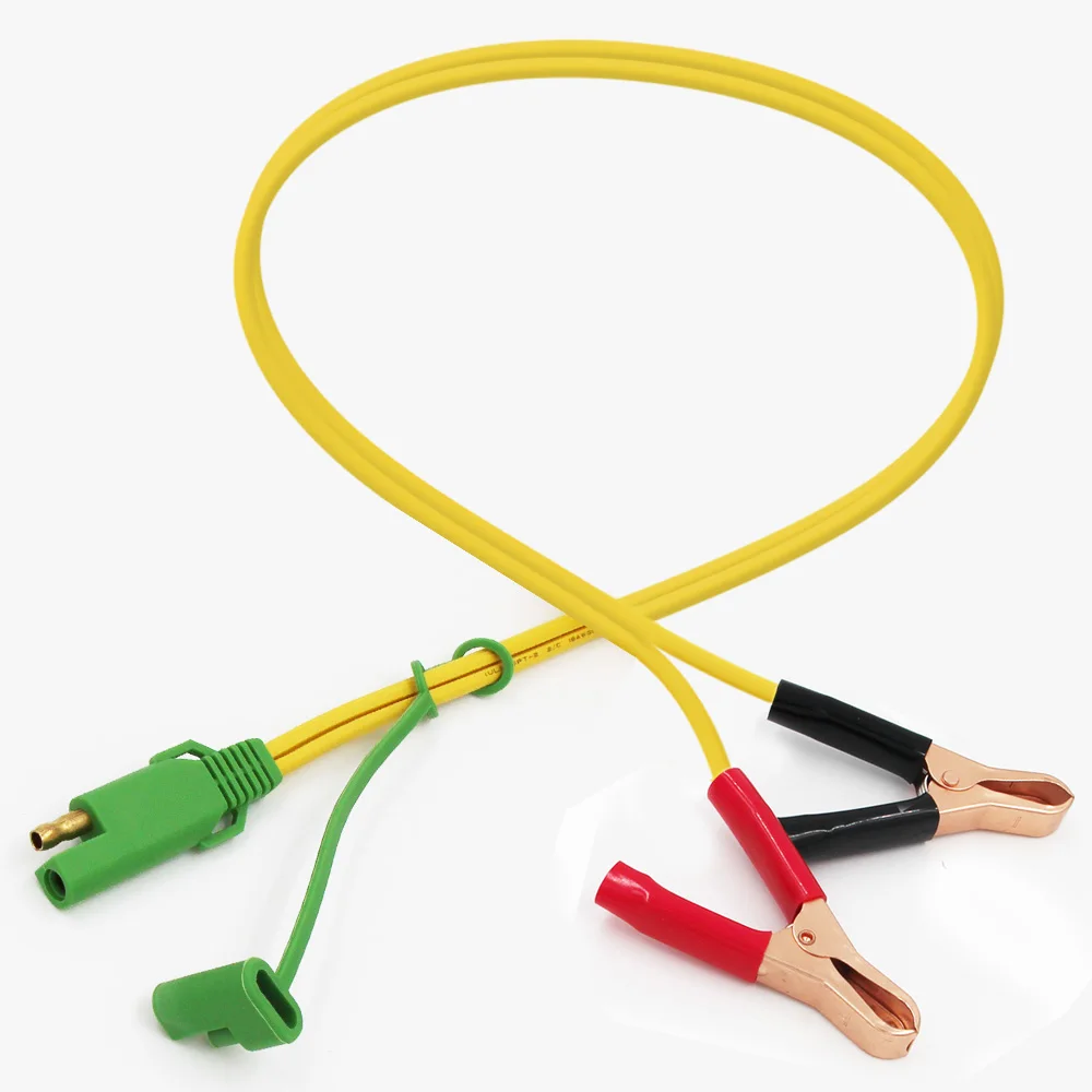 1.5m SAE quick disconnect connector plug to alligator crocodile clips charging cable car battery power cord