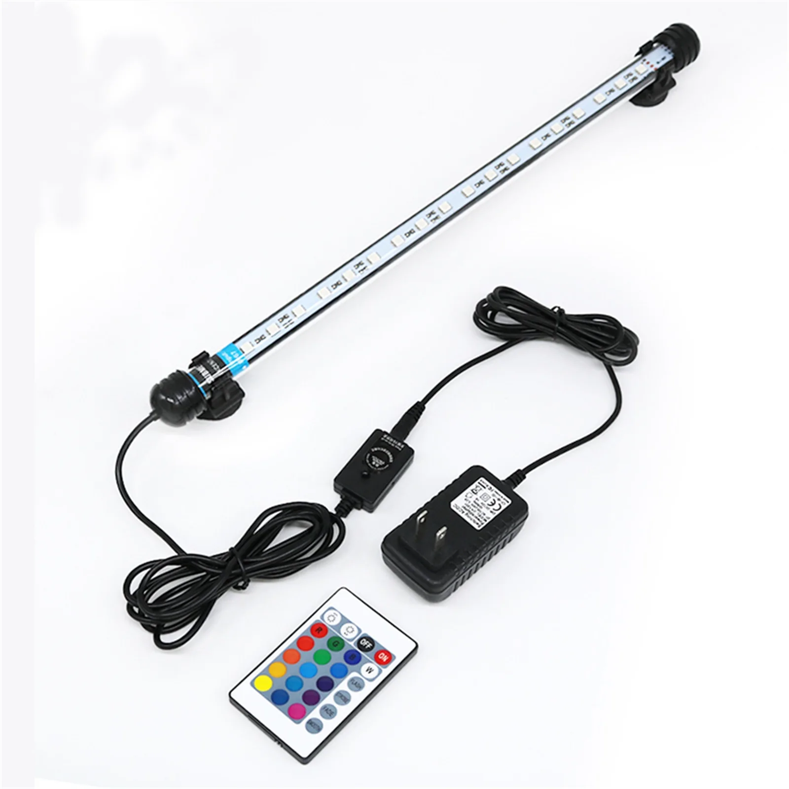19-112CM WRGB Fish Tank Light Underwater Diving Lamp Aquarium Decorations LED Colorful Lights for Freshwater With Acrylic shell