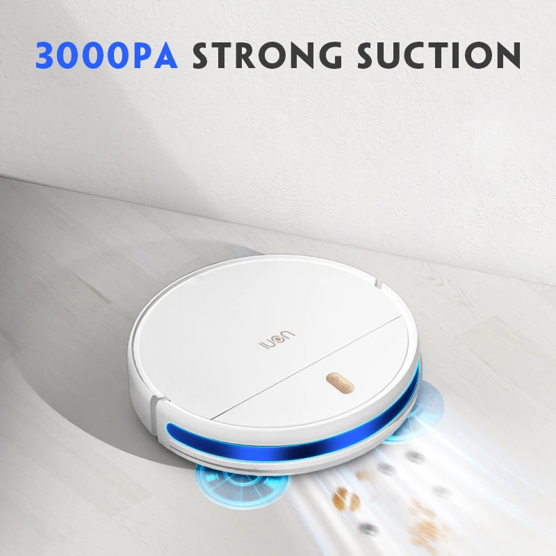 Uoni robot vacuum cleaner Samurai 2  robotic 3000Pa suction robot mop smart app control alexa S2