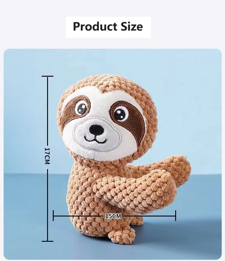 Durable Pet Alpaca Vocal Plush Chew Toys Squeaky Plush Puppy Dog Toy For Teeth Clean Interactive Chewing