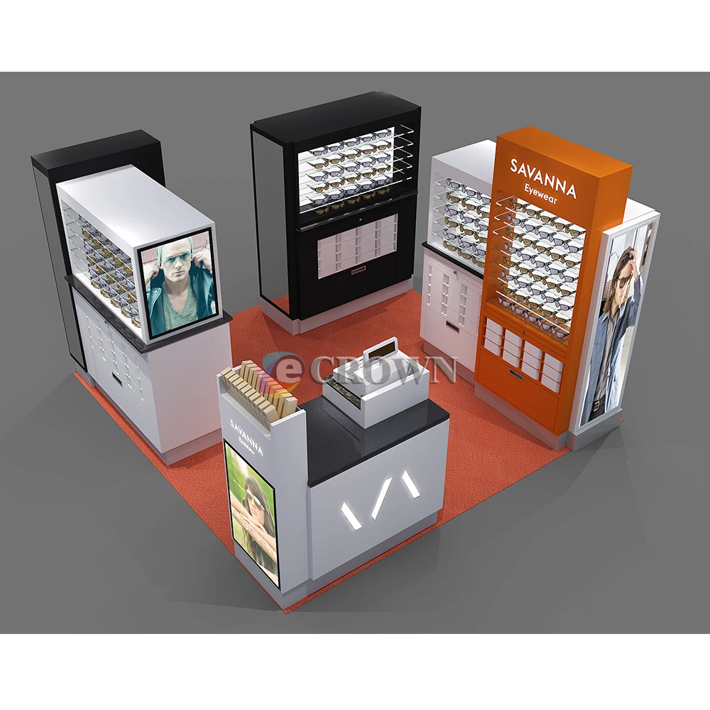 Retail pavilion mall bespoke sunglass retail optical kiosk