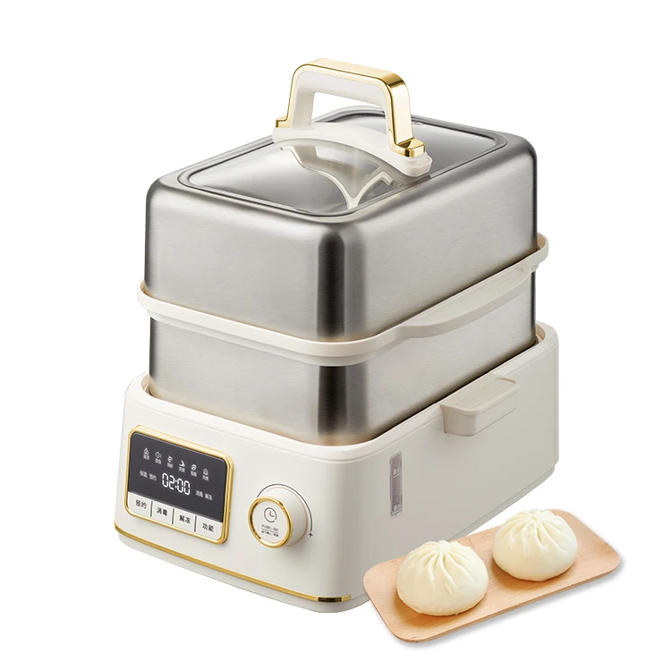 10L Fast Heating Pot Digital Stainless Steel Electric Steam Cooker Food Steamer