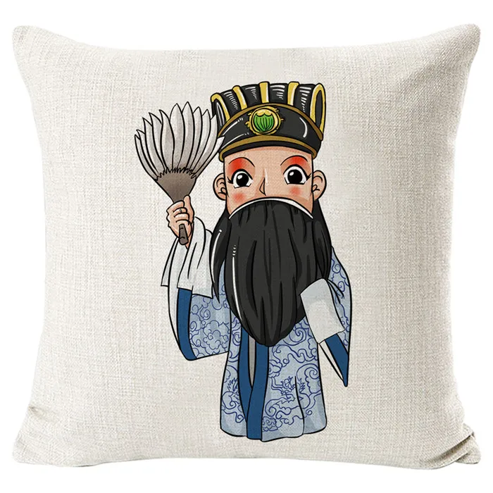  2021 Customized Good Quality Chinese Traditional Opera 18x18 Pillow Cover
