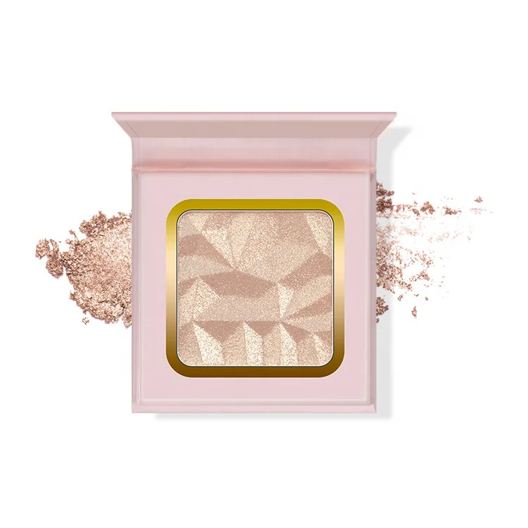 
Cosmetics Makeup Single Pink Packaging Custom Baked Highlighter Makeup Private Label 