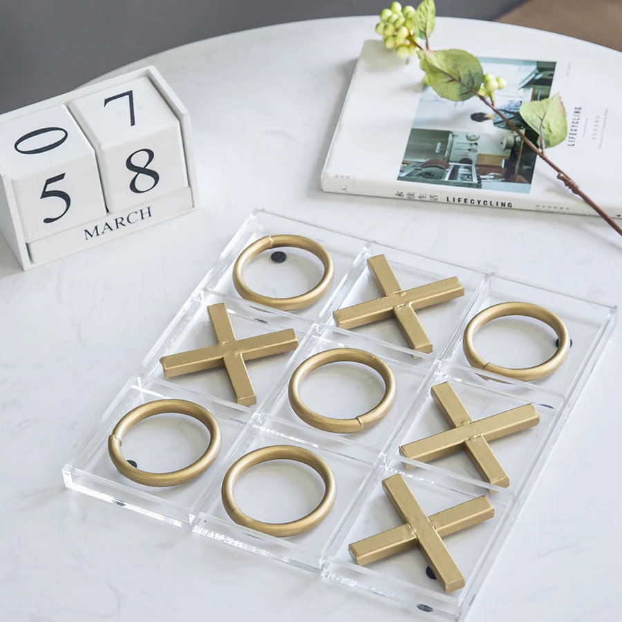 Mayco 3D Acrylic XO Decoration Accessories Noughts and Crosses Game Tic Tac Toe