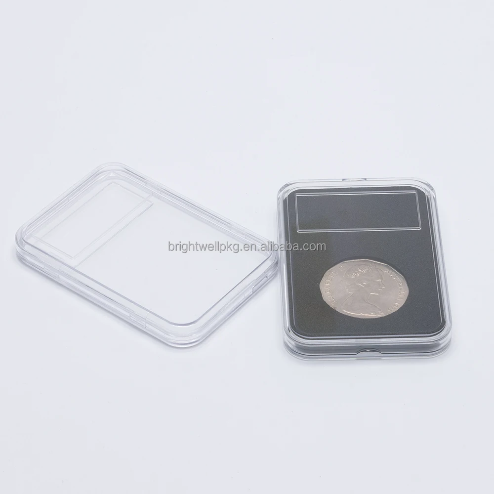 Graded Coin Slab Storage Clear  Plastic Coin Collecting Display Box Holder Slab Ultrasonic Case