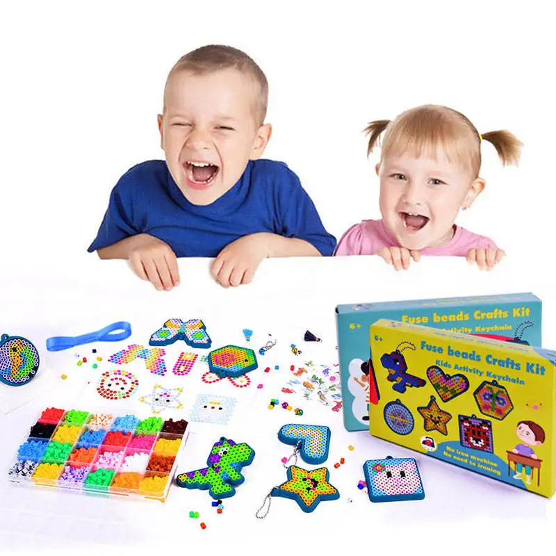 Factory Price Wholesale Fuse Beads 5mm Puzzle Game Educational Toy Hamas Perler Beads Accessories Ironing Craft Kit