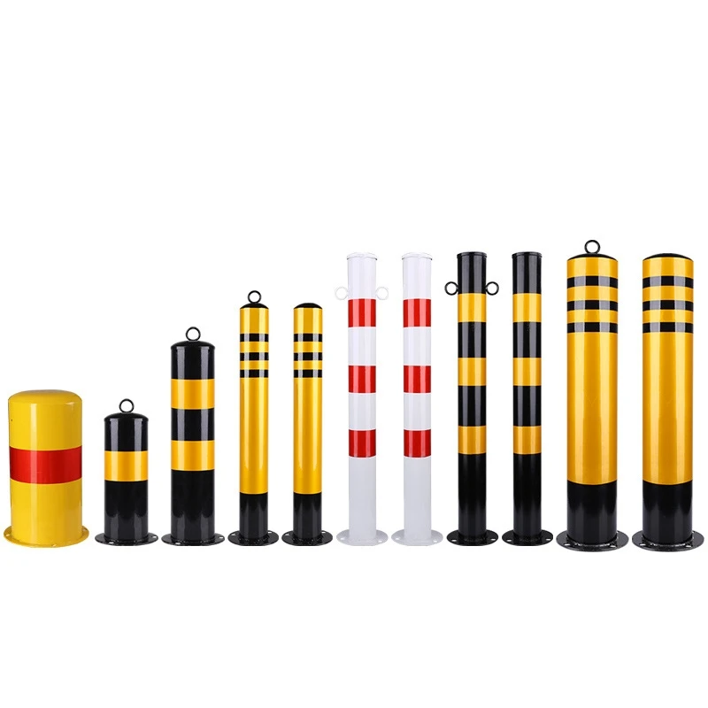 Coated Safety Parking Barrier Post Steel Safety Pipe Bollards Carport Column Parking Road barrier Safety Bollards Bollard Post
