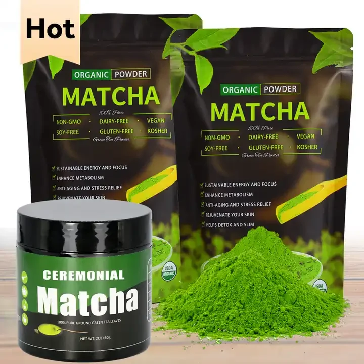 private label Wholesale Organic Japanese Matcha Green Tea Powder  ceremonial grade with OEM Package can ceremony import
