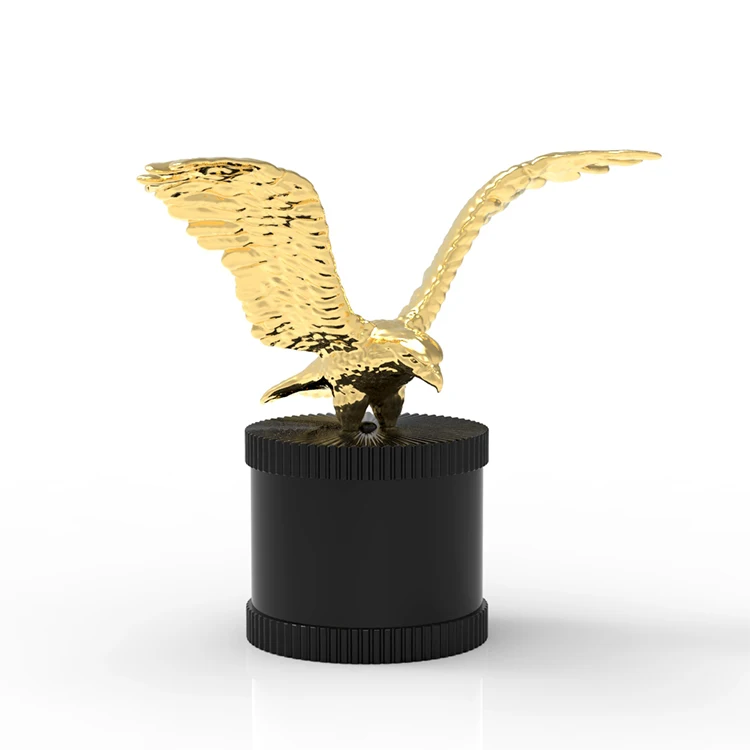 Customized Animal Shape Perfume Bottle Cap Eagle Head Metal Zamac Perfume Cover