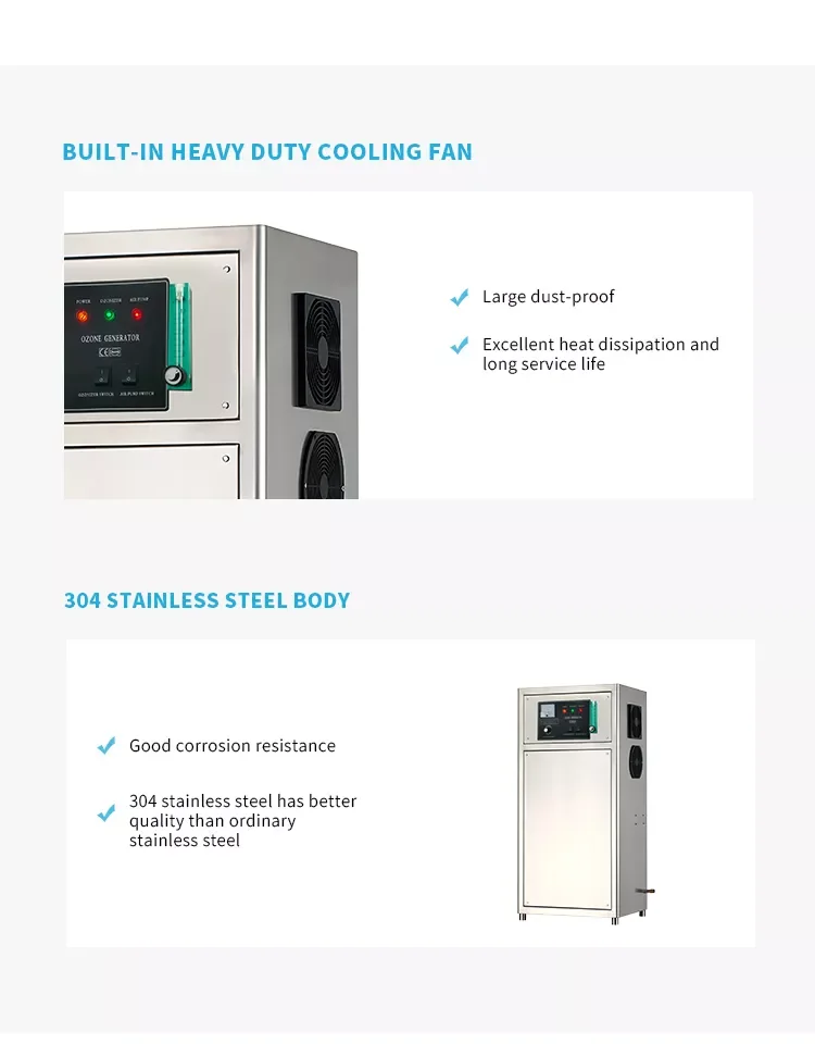 10 g commercial oxygen feeding ozone generator sewage treatment plant ozone water purifier