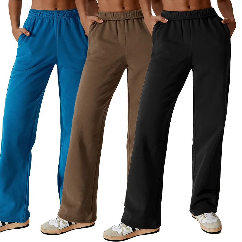 CWK8188 Women Winter Warm Sweatpants Loose Fit Athletic Sweatpants Casual Trousers Outdoor Sweatpants