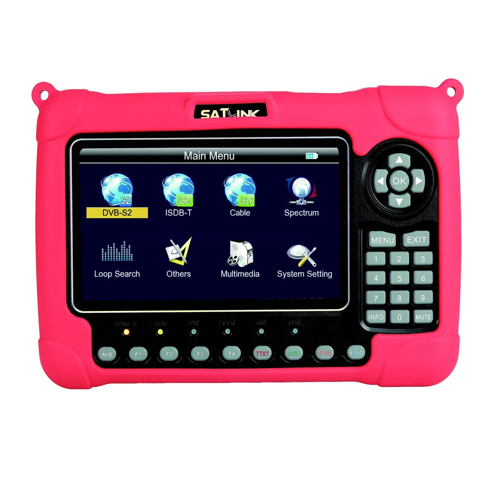 [Genuine]Satlink ST-5280 DVB-S2 ISDB-T J83B Cable and MPEG-2/4 H.265(8 Bit) compliant combo meter satellite Finder Meter