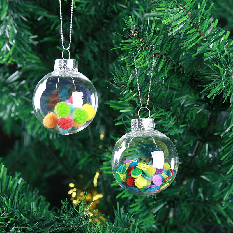 Wholesale Ornament Christmas Crystal Ball Clear Transparent Christmas ball