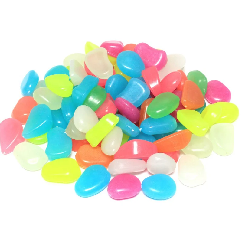 Night Light Stone Aquarium Decoration Fish Tank Landscape Bottom Sand Glow Fluorescent Stones Turtle Tank Stones