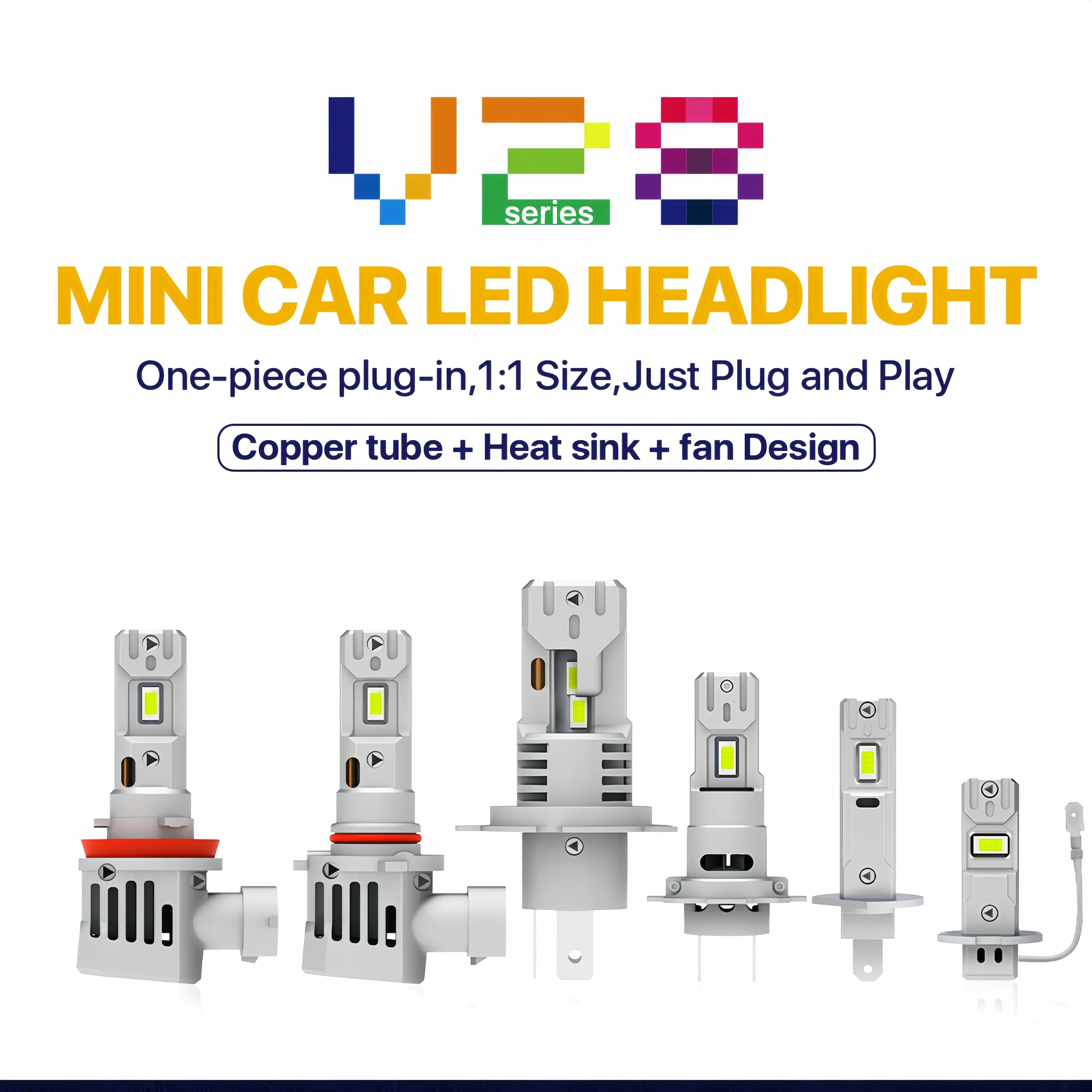Newest wireless h8 h11 led auto light bulb 6500k cool white wholesale led light bulbs for car