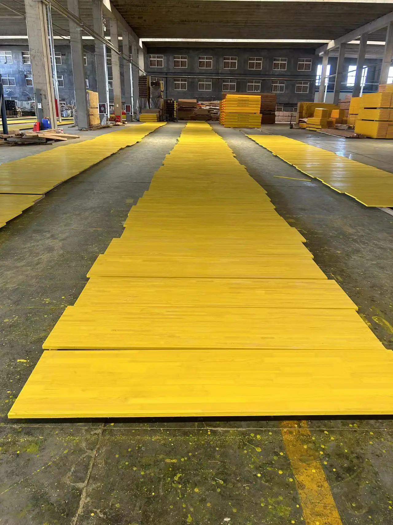 27MM 2000X500MM PINE GLUE WBP 3 ply yellow shuttering plywood panel for concrete formwork