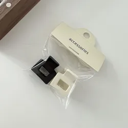 2PC New Mini Korean Hair Clips Claw 2022 Colorful Acrylic Acrylic Square Kids Girl Hair Clips Accessories