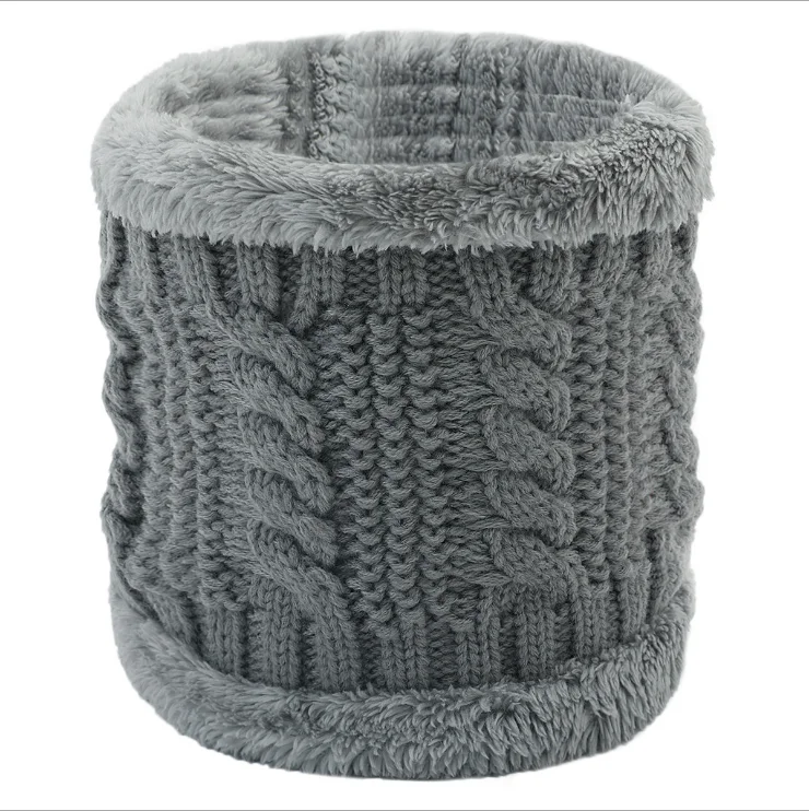 Высококачественный теплый мягкий зимний короткий шарф на заказ, рекламный флисовый шейный шарф