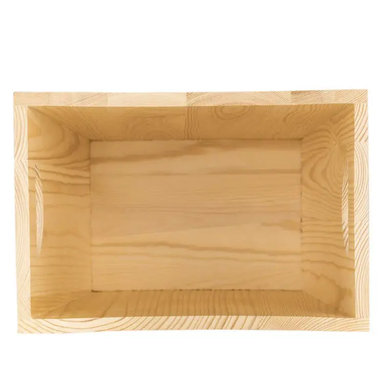 Wooden Trash Can Rustic Farmhouse Style Wastebasket Bin garbage can with Handle for Living Room,Office