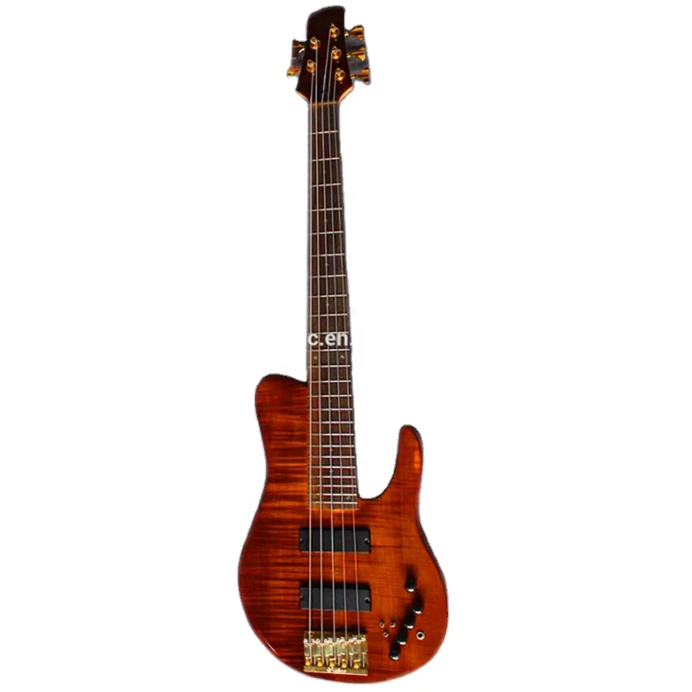 Weifang Rebon 5 string Fo-dera electric bass guitar