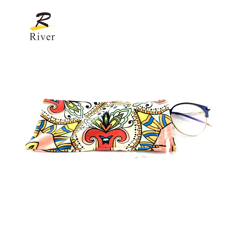 custom print microfiber cleaning pouch glasses pocket