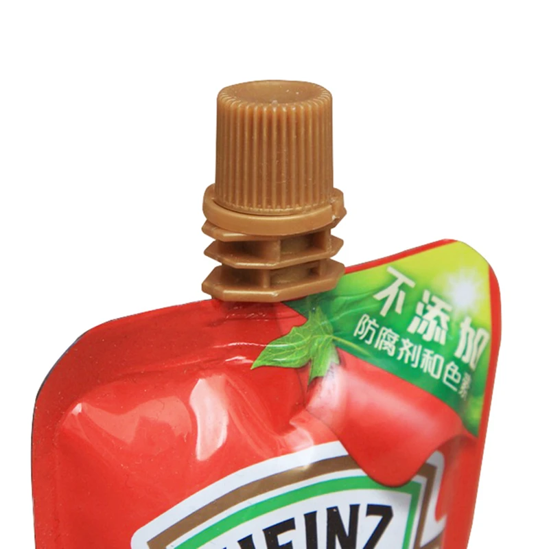 Food grade biodegradable doy pack spout pouch tomato sauce ketchup juice packaging bag