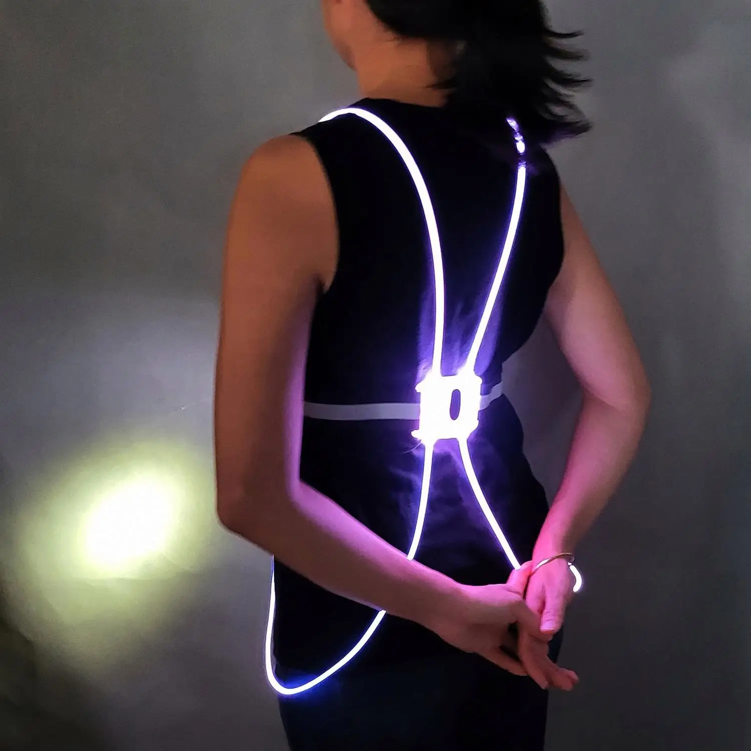 Hot Selling T Shirt Tactical Vest Thread Safety Led Belt Light Reflective String