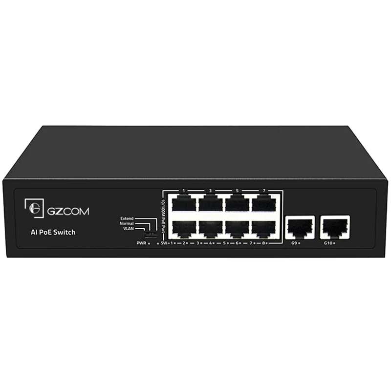 Сетевой коммутатор GZCOM на 8 портов, 10 100 Мбит/с, с поддержкой быстрой сети Ethernet для IP-камеры видеонаблюдения, беспроводная точка доступа