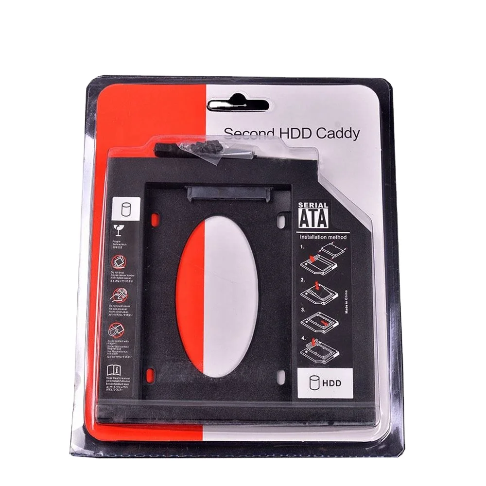2-й жесткий диск SSD жесткий диск Caddy чехол для 12,7 мм универсального ноутбука CD / DVD-ROM