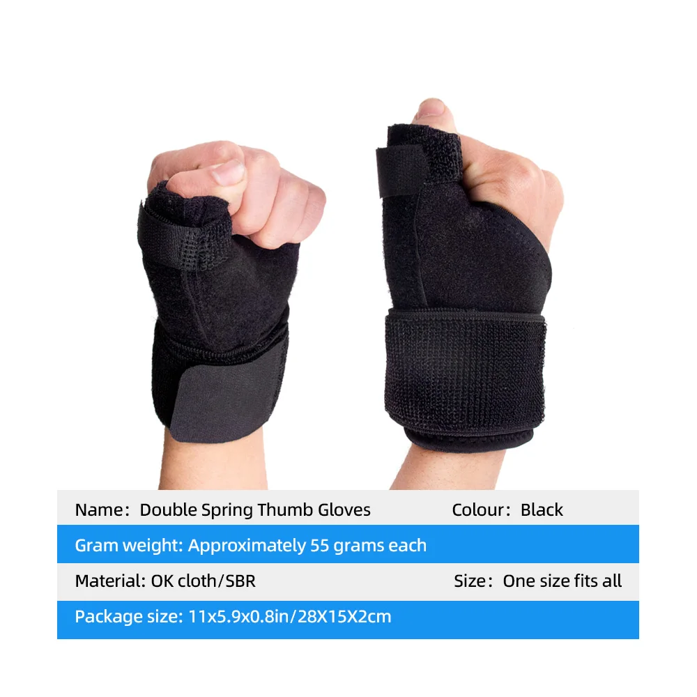 Medical Orthopedic Anti-Sprain Thumb Protection Gloves Splint For Thumb  Splint Stabilize Adjustable Pressure Fixed Straps