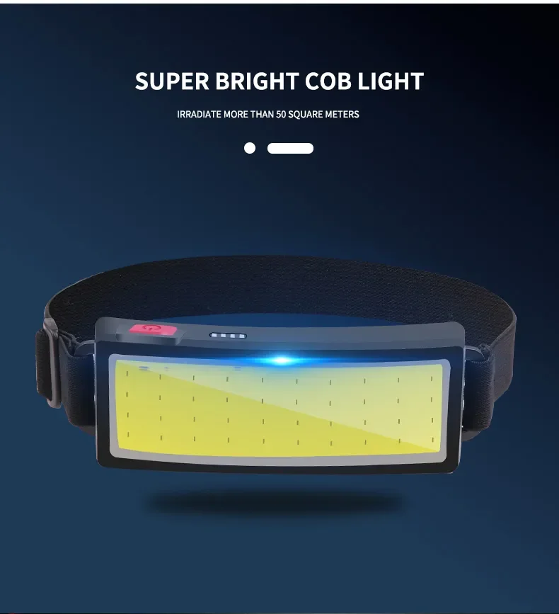 High Bright Headlight COB USB  Rechargeable Head Lamp Portable Camping headlamp LED Head Light Waterproof  Fishing Headlamps