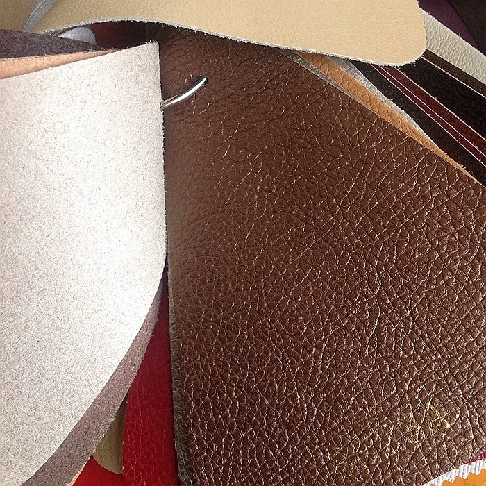 Textured pu microfiber leather material for furniture, pure leather material