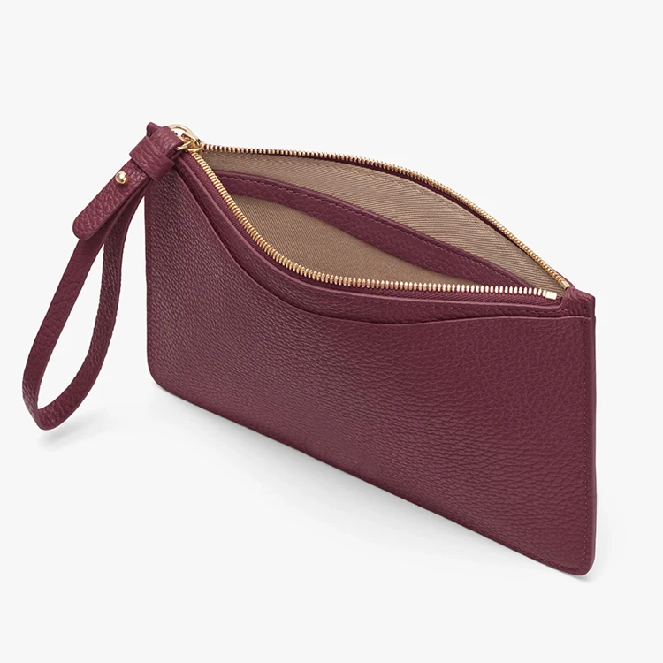 2022 handmade designer clutch purse custom pu leather wristlet ladies clutch bags for women