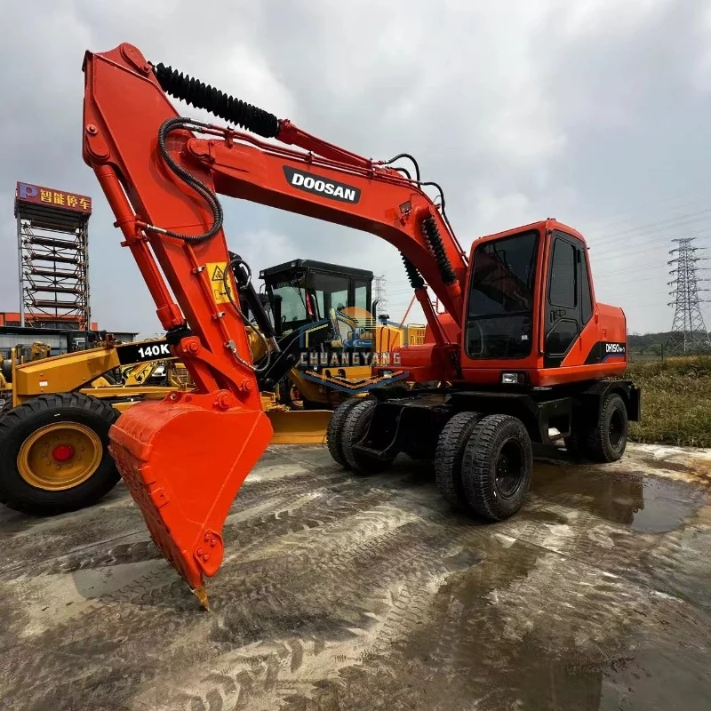 Экскаватор-погрузчик Doosan Dh150/Dh150w-7 15 тонн импортный из Кореи Подержанный блок для продажи с основными компонентами Komatsu