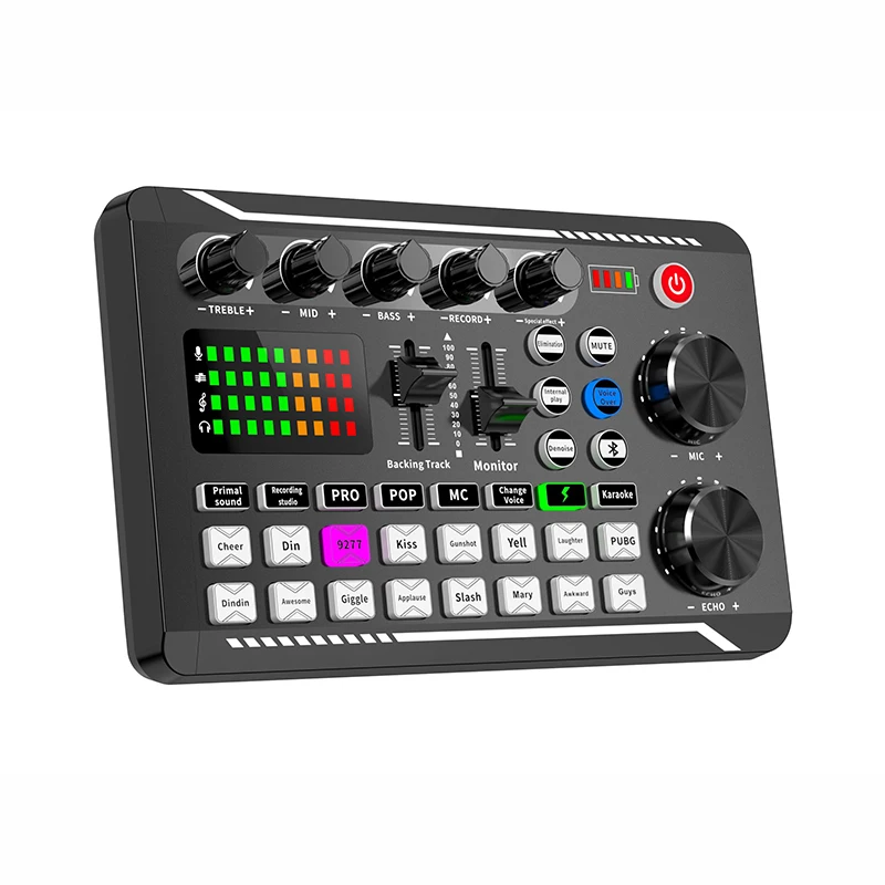 RGB-подсветка USB-консоль для записи аудио микшер DJ-контроллер миксер ПК телефонов оборудование