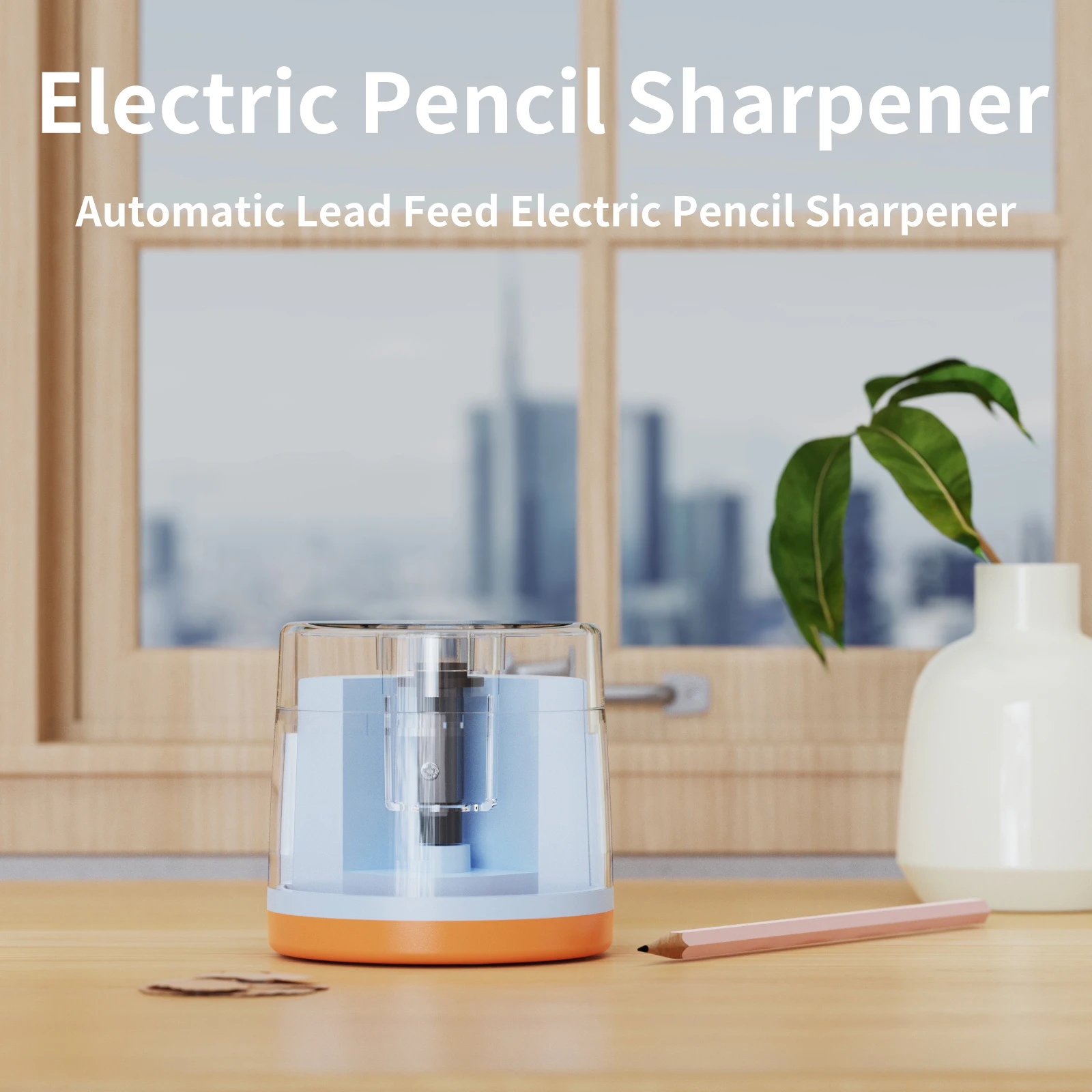 Rechargeable Battery Operated Auto-start Function Pencil Sharpener