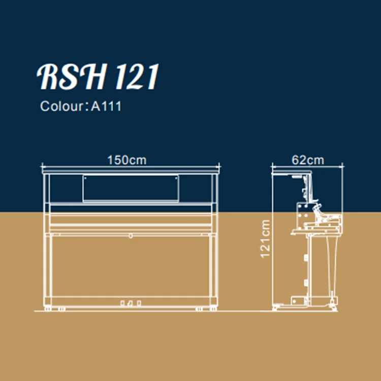 RSH121T Ritmiiller upright piano from pearl river piano factory direct selling