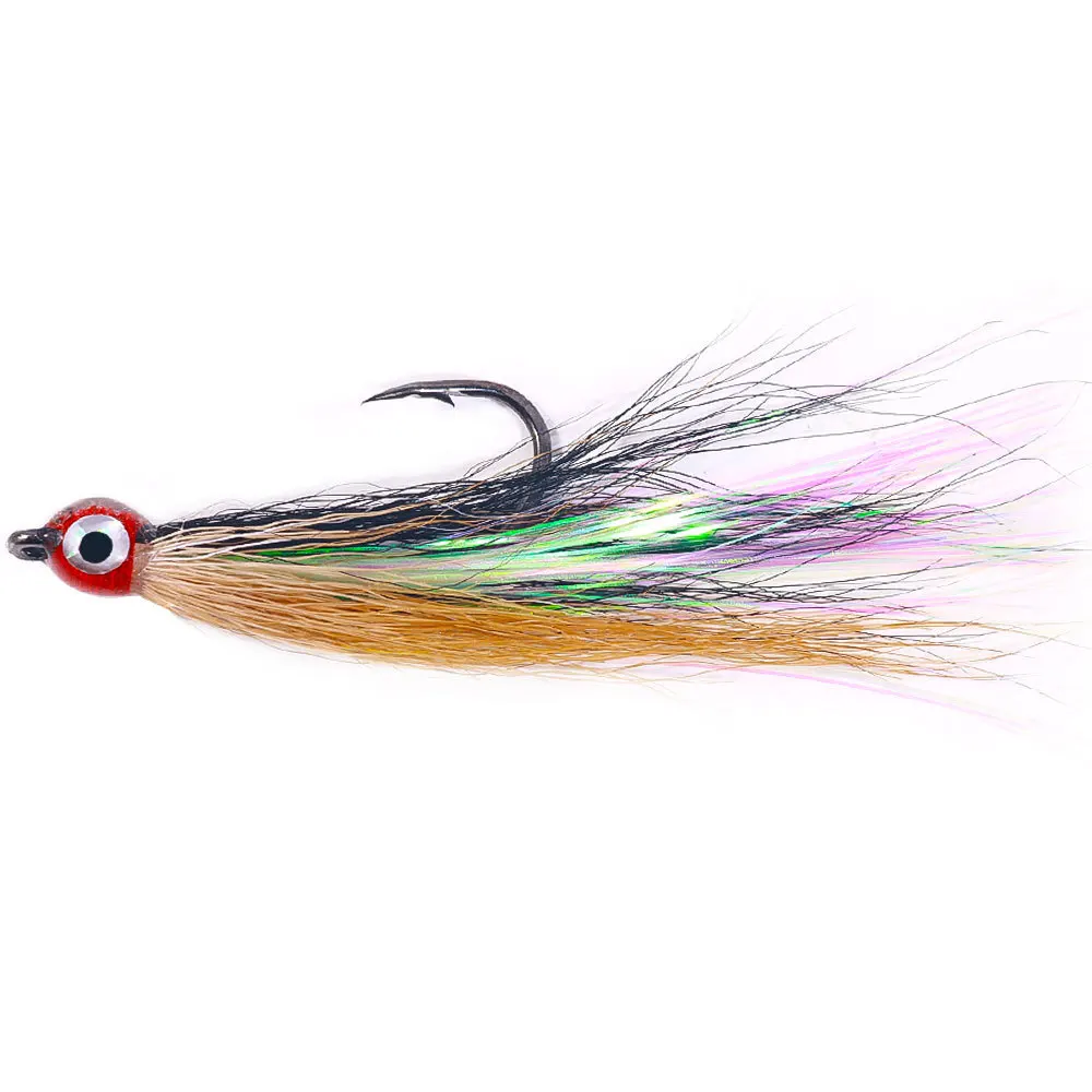5pcs Bag Set 5 Different Colors Feather Hook Fishing Jig Round Head Fly Mental Hook Saltwater Boat For Outdoor Game Fishing