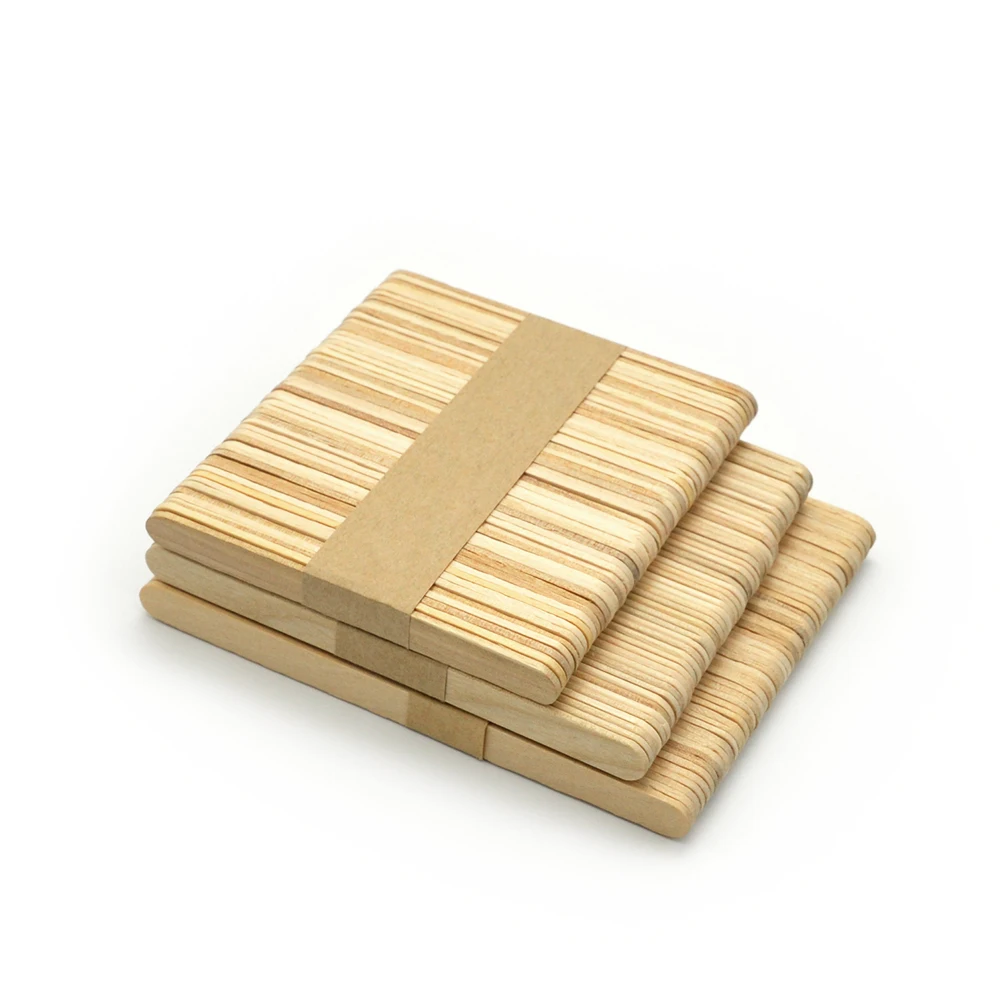 Деревянные палочки для мороженого, красочная деревянная ложка из березы в ведре